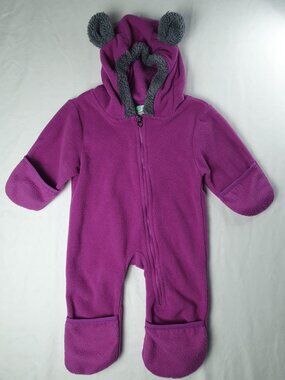 Cuddle Club Baby Fleece Bear Bunting Suit - Size 3-6M